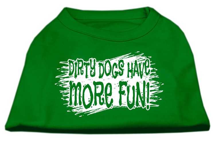 Dirty Dogs Screen Print Shirt Emerald Green Med